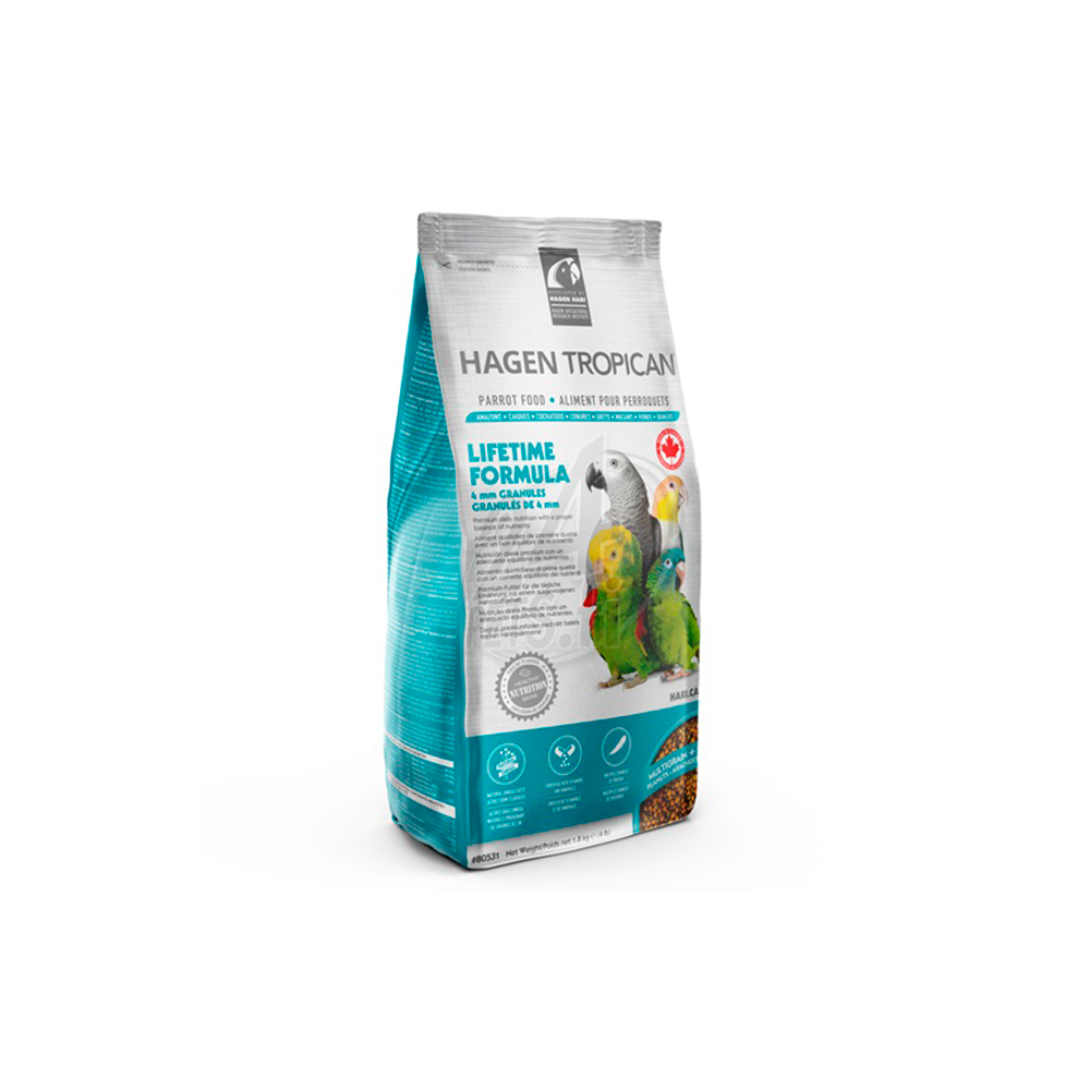 Hagen Tropican Lifetime Formula Granules for Parrots 820g