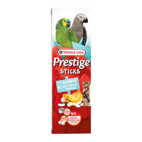 Versele-Laga Prestige Sticks Papukaijoille Banaani-Kookos Kuorruksella 140g