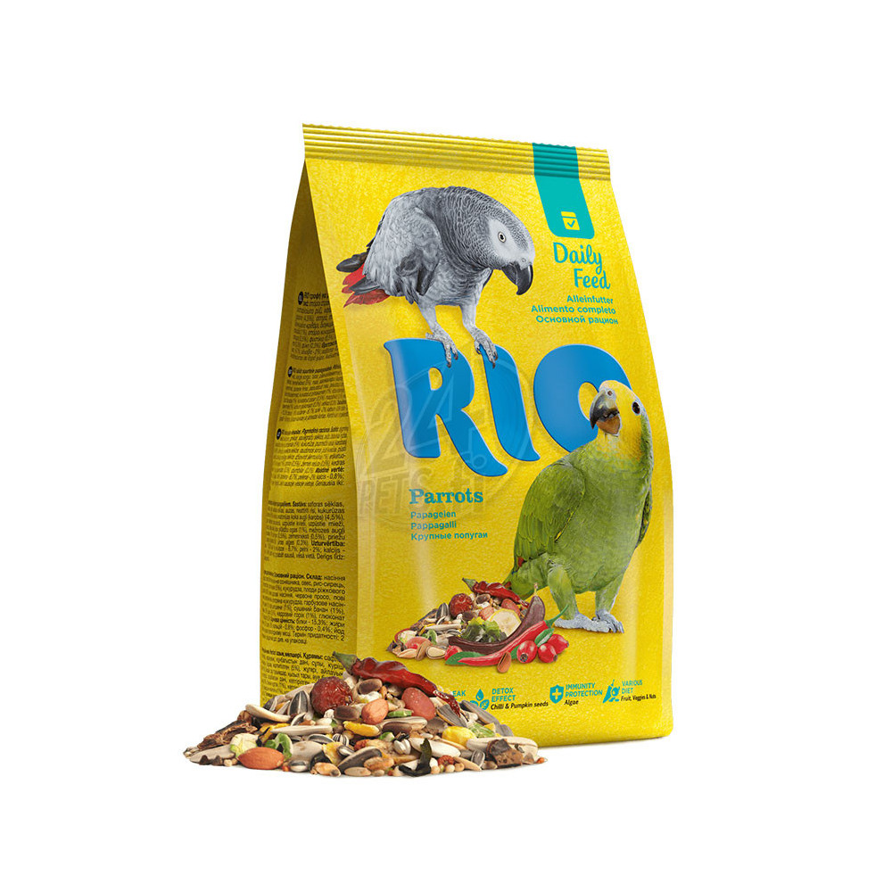 Rio Daily Papukaijan Ruoka 1 kg Plus Keksi
