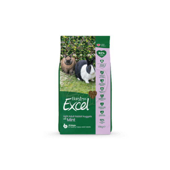Burgess Excel Light Rabbit Nuggets with Mint 1,5 kg