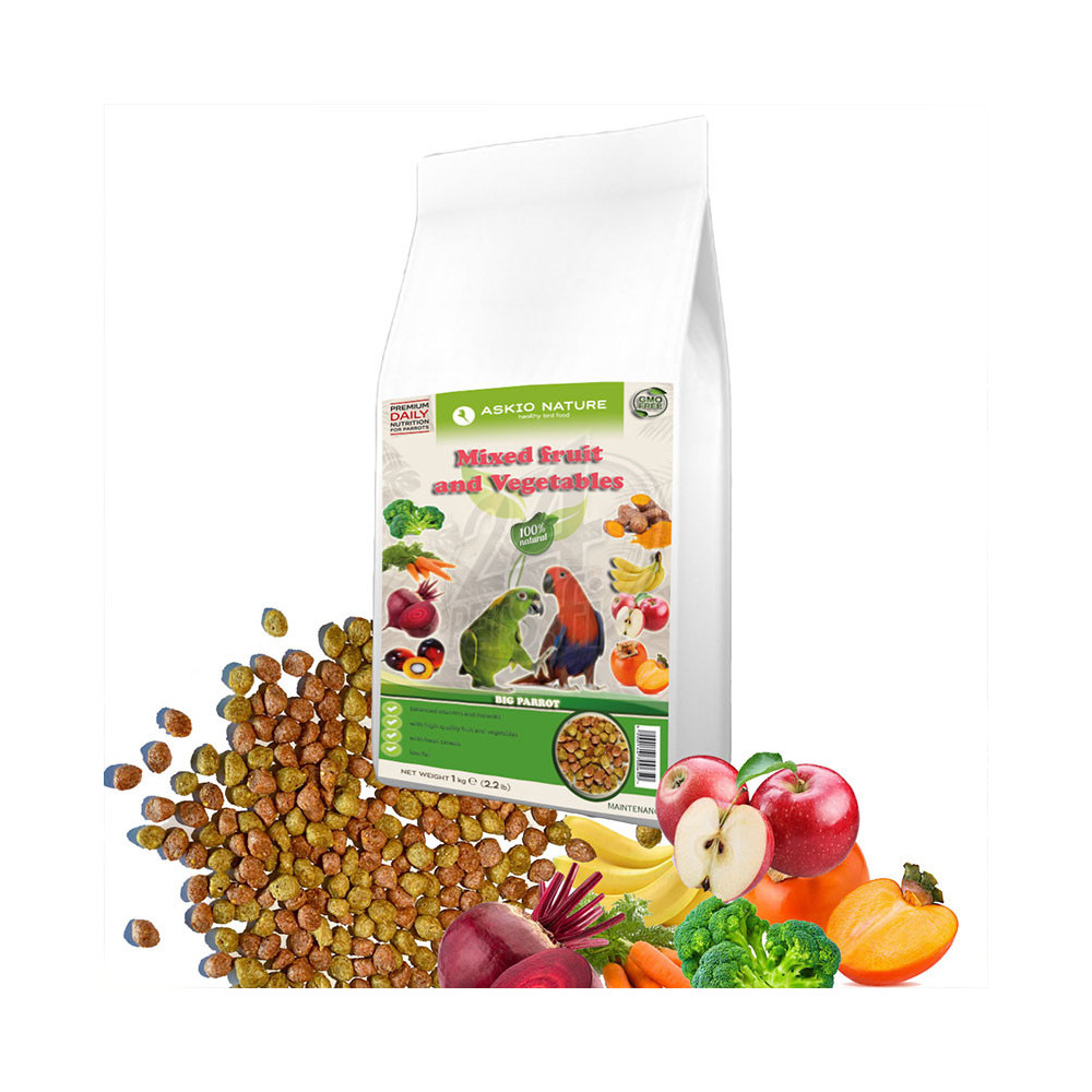 Askio Nature Mixed Fruit and Vegetables Big Parrot 10 kg