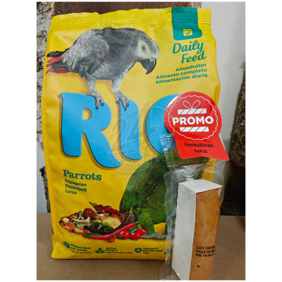Rio Daily Papukaijan Ruoka 1 kg Plus Keksi