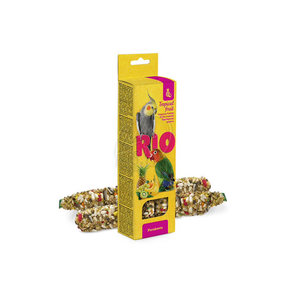 Rio Sticks Trooppiset Hedelmät Neitokakaduille ja Kaijasille 2x75g