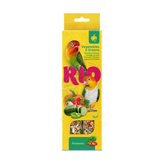 Rio Sticks Vihannekset ja Vihreät Pienille Papukaijoille 2x75g