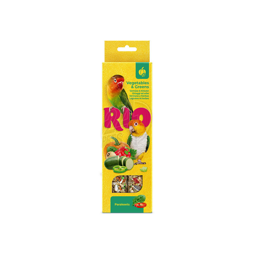 Rio Sticks Vihannekset ja Vihreät Pienille Papukaijoille 2x75g