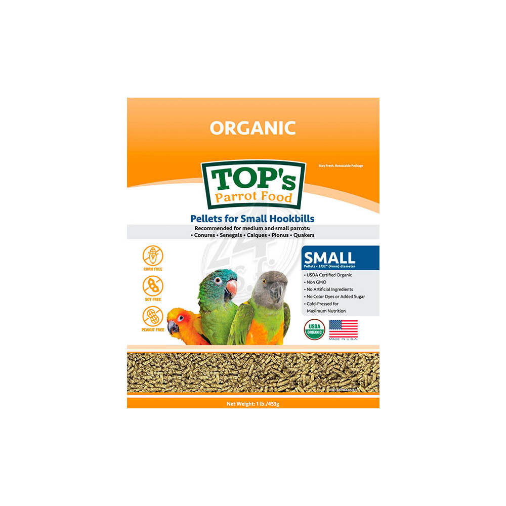 TOPs Organic Pellets for Small Birds 453g