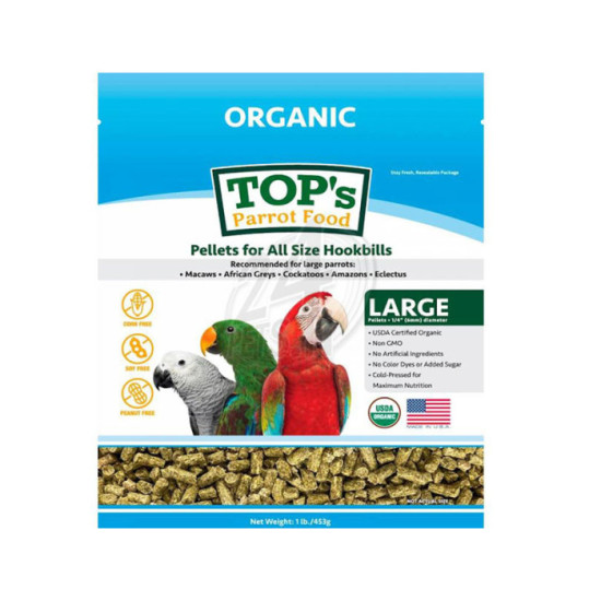 TOPs Organic Parrot Pellets 453g
