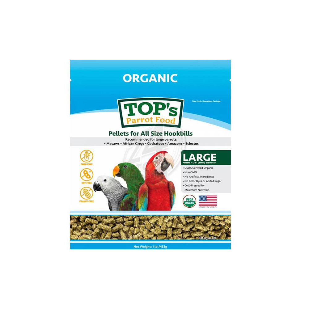 TOPs Organic Pellets for Parrots 453g
